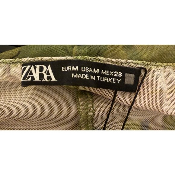 NWT Zara Maxi Dress M Ruched Strappy Mesh Blogger Fave Baddie Party Goblin - Picture 9 of 11